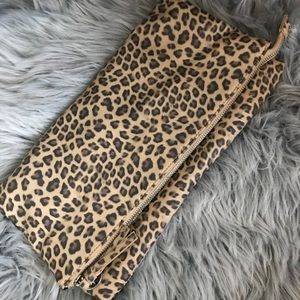 Cheetah clutch purse
